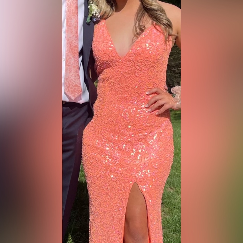 Primavera beaded & sequins prom gown